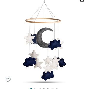 Moon and Stars Felt Crib Mobile